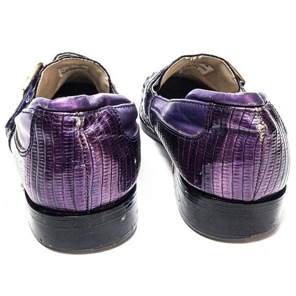 Vintage Hugo Vitelli Purple Passion Monk Dress Shoes Sz 9 main image 4